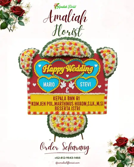 Papan Bunga Pernikahan Cikeusik